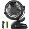 Mini Ventilateur USB Silencieux Avec Batterie Rechargeable, 3 Vitesses, 360 Vitesses Réglables Pour Chambre, Bureau, Poussette, Camping -Climatiseur Et Ventilateur 84053103 1
