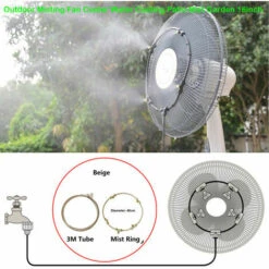 Ventilateur De Brumisation Extérieur Refroidisseur D'eau De Refroidissement 16 Pouces Jaune
