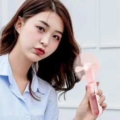 Ventilateur Portatif Rechargeable Petit Ventilateur De Poche Portable à Piles - Ventilateur De Bureau Portatif à Refroidissement Silencieux Pour Bureau, Shopping, Voyage, Camping En Plein -Climatiseur Et Ventilateur 88773484 3