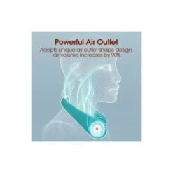 Ventilateur Nuque Portable,USB Ventilateur De Cou Avec Batterie 1200mAh,Ventilateur Mains Libres Sans Pale,3 Vitesses, Ventilateur Silencieux Réglable à 360°pour Bureau, Domicile,Voyage (Blanc) -Climatiseur Et Ventilateur 91838343 4