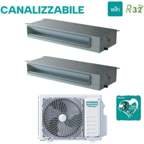 HISENSE DUAL SPLIT INVERTER DUCTED AIR CONDITIONER 9+9 WITH 2AMW42U4RGC R-32 WI-FI OPTIONAL 9000+9000 WITH REMOTE CONTROL AND WIRED INCLUDED - NEW 4 HISENSE DUAL SPLIT INVERTER DUCTED AIR CONDITIONER 9+9 WITH 2AMW42U4RGC R-32 WI-FI OPTIONAL 9000+9000 WITH REMOTE CONTROL AND WIRED INCLUDED - NEW – Image 2