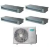 HISENSE AIR CONDITIONER QUADRI SPLIT INVERTER DUCTED 9+9+18 WITH 4AMW105U4RAA R-32 WI-FI OPTIONAL 9000+9000+18000 WITH STANDARD REMOTE CONTROL AND WIRED INCLUDED - NEW -Climatiseur Et Ventilateur 92467877 1