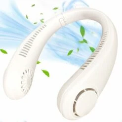 Ventilateur De Cou Portable Personnel, Mini Ventilateur Rechargeable USB Sans Lame Silencieux Avec Flux D’air à 360°et 3 Vitesses, Ventilateur Suspendu Mains Libres Pour Voyage Bureau Domicile Sport,B