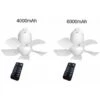 Ventilateur De Plafond Portable 4 Vitesses Réglable 4000/6000mAh Mini Ventilateur De Synchronisation Rechargeable -Climatiseur Et Ventilateur 95344475 1