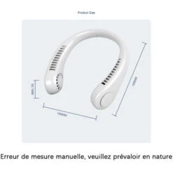 Mini Ventilateur De Cou Portable, Sans Pales USB Avec Flux D'air à 360°, Refroidissement D'été Pour La Cuisine, Les Voyages, Les Activités De Plein Air -Climatiseur Et Ventilateur 95475902 2