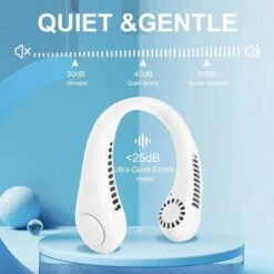 Mini Ventilateur De Cou Portable, Sans Pales USB Avec Flux D'air à 360°, Refroidissement D'été Pour La Cuisine, Les Voyages, Les Activités De Plein Air -Climatiseur Et Ventilateur 95475902 4