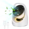 Ventilateur De Table Silencieux Mini Ventilateur De Circulation D'Air Avec Écran Tactile 4 Vitesses Grille Amovible Petit Ventilateur De Bureau USB Rechargeable10W 5V Portable à Domicile Blanc -Climatiseur Et Ventilateur 95743024 1