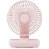 Mini Ventilateur De Bureau, Petit Ventilateur USB Silencieux,4000mAh Batteria Rechargeable, 4 Vitesses, Ventilateur De Table Portable Pour La Maison, Bureau, Voyage(rose Sans Bobble Head) -Climatiseur Et Ventilateur 97245404 1
