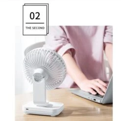 Mini Ventilateur De Bureau, Petit Ventilateur USB Silencieux,4000mAh Batteria Rechargeable, 4 Vitesses, Ventilateur De Table Portable Pour La Maison, Bureau, Voyage(rose Sans Bobble Head) -Climatiseur Et Ventilateur 97245404 3