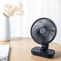 Mini Ventilateur De Bureau, Petit Ventilateur USB Silencieux,4000mAh Batteria Rechargeable, 4 Vitesses, Ventilateur De Table Portable Pour La Maison, Bureau, Voyage(rose Sans Bobble Head) -Climatiseur Et Ventilateur 97245404 5