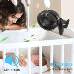 Petit Ventilateur à 3 Vitesses Avec Clip De Fixation Et Prise USB Adapté Aux Bureaux, Dortoirs D'étudiants -Climatiseur Et Ventilateur 97642441 4