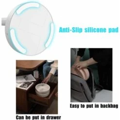 Fan Ventilateur De Sol,Ventilateur De Table,Ventilateur Silencieux à 4 Vitesses,19,7 Cm, Batterie 7200mAh, Réglable En Hauteur Et Pliable, Chargement Via USB -Climatiseur Et Ventilateur 98449077 4