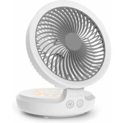 Ventilateur USB, Ventilateur De Table Avec Batterie 4000mAh, Ventilateur Silencieux à 4 Vitesses, Ventilateur De Table Avec Oscillation 120°, Ventilateur Portable Pour Le Bureau