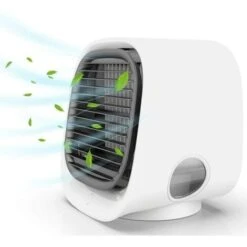 Climatiseur Portable, Mini Refroidisseur D'Air Avec 3 Vitesse, 3 En 1 Climatiseur Mobile, Ventilateur De Climatisation Personnel Pour Bureau, Chambre, Maison MOONSTARS